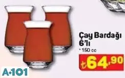PAŞABAHÇE ÇAY BARDAĞI 6'LI